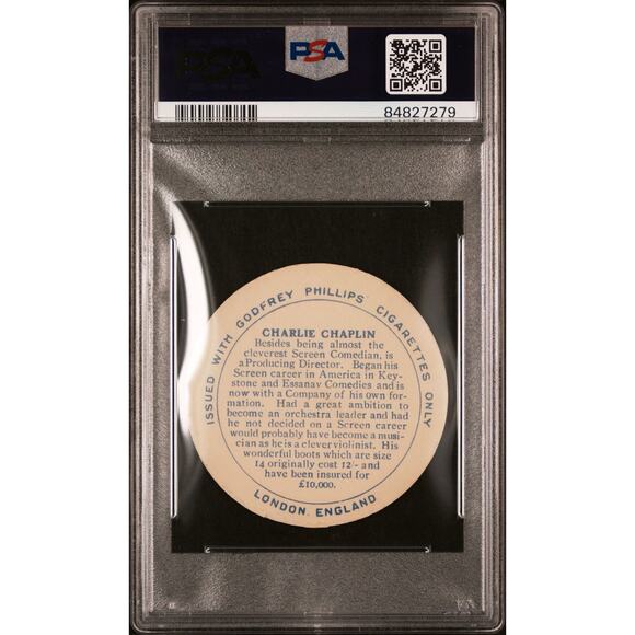 1924 Godfrey Phillips Charlie Chaplin PSA 4 Circular Cinema Star Charles Chaplin - Picture 3 of 4